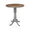 International Concepts Round 36 in Round Top Pedestal Table, Bar Height, Hickory/Stone, 36 W, 36 L, 41.1 in H, Wood K41-36RT-6B-2 - alternate 1
